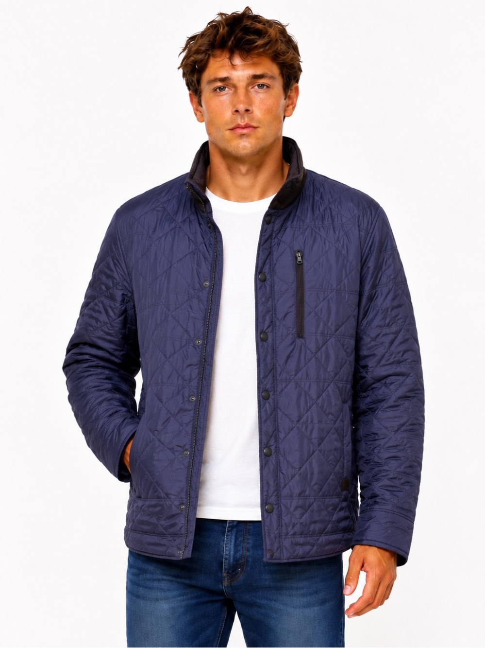 Victorinox Swiss Army Quilted Navy Jacket XL Like New